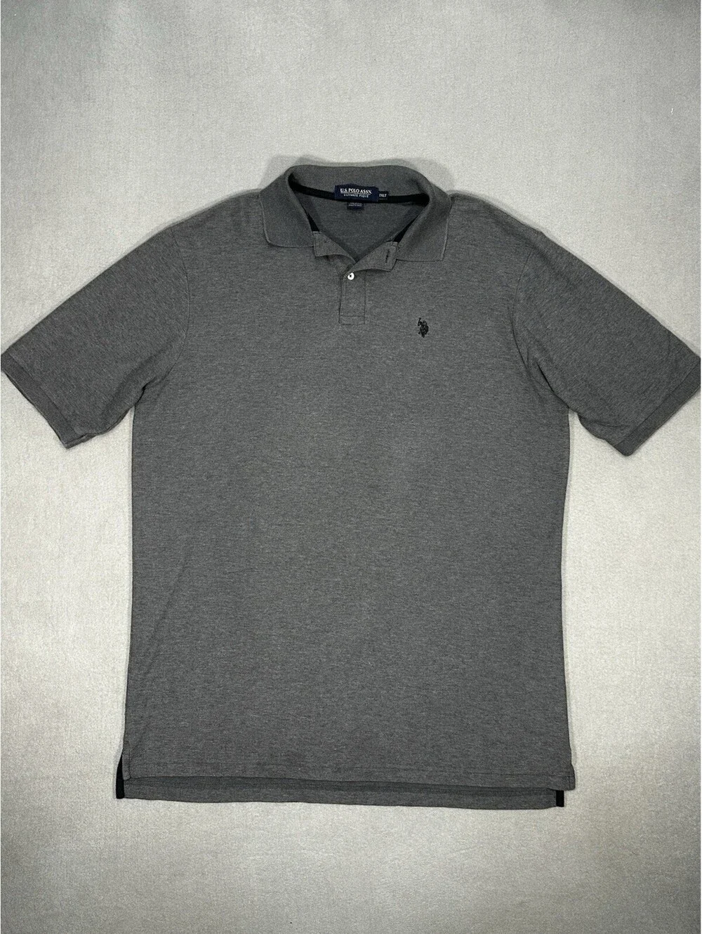 U.S. Polo Assn Polo Shirt Mens 2XLT Gray Ultimate Pique Short Sleeve Casual